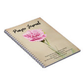 Faith Pink Carnatie Flower Art The Journal Notitieboek (Rechterzijde)