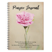 Faith Pink Carnatie Flower Art The Journal Notitieboek (Voorkant)