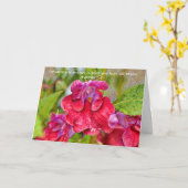 Faith Pink Flower Bible Verse Friendship Kaart (Gele Bloem)