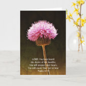 Faith Pink Flower Thinking of You Kaart (Gele Bloem)