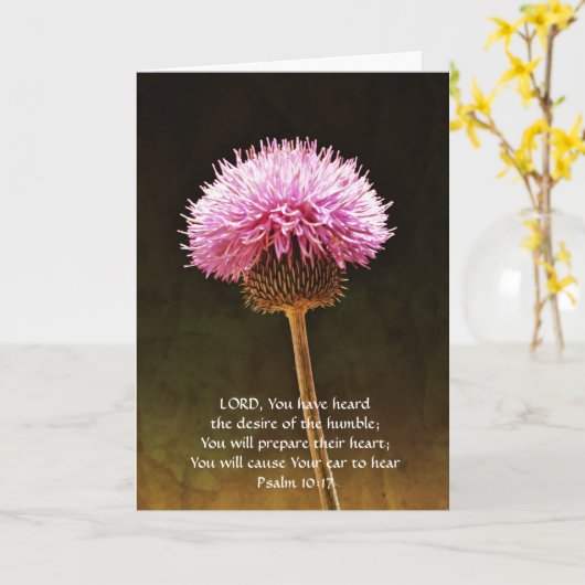 Faith Pink Flower Thinking of You Kaart (Gele Bloem)