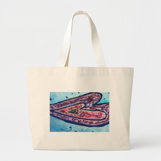 Faith Pink Heart Art Canvas tas (Voorkant)