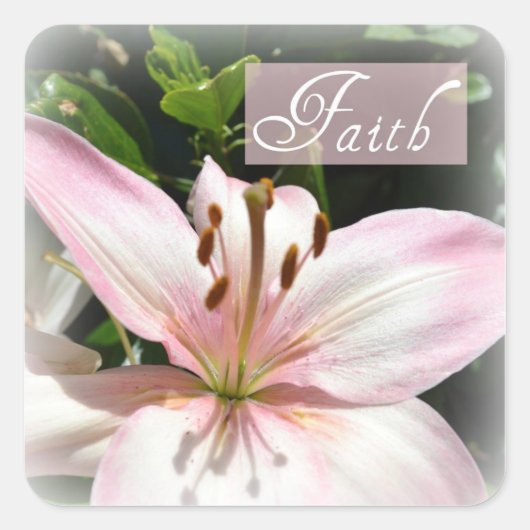 Faith Pink Lily Stickers (Voorkant)