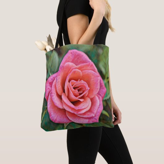 Faith Pink Rose Art Tas (Dichtbij)