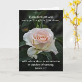 Faith Pink Rose Flower Verjaardag Kaart (Gele Bloem)