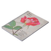 Faith  Pink Rose Prayer Journal Notitieboek (Linkerzijde)