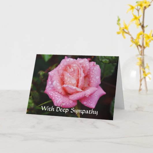 Faith Pink Rose Sympathy Card Kaart (Gele Bloem)