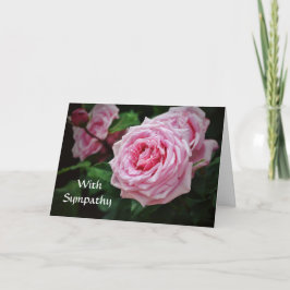 Faith Pink Roses Bijbelvers Sympathy Card Kaart