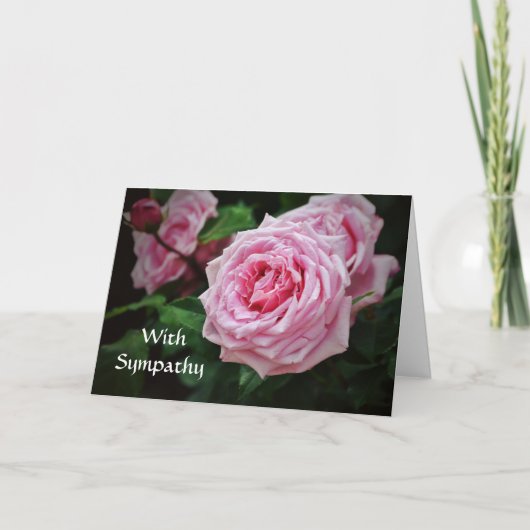 Faith Pink Roses Bijbelvers Sympathy Card Kaart (Voorkant)