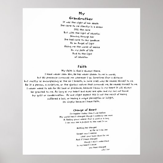 Faith Poster (Voorkant)