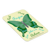 Faith Pray Believe Butterfly Bijbelcitaat Magneet (Rechterzijde)