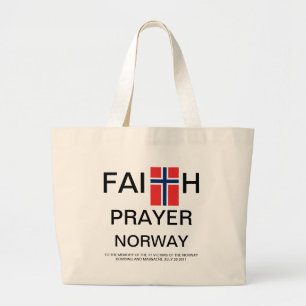 FAITH PRAYER NOORWEGEN GROTE TOTE BAG