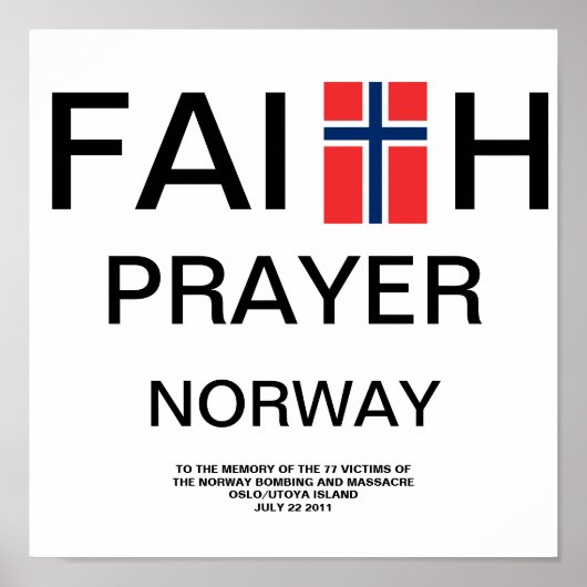 FAITH PRAYER NOORWEGEN POSTER (Voorkant)