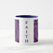Faith Purple Roses 11oz Two-Tone Mug Blue Mok (Midden)