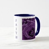 Faith Purple Roses 11oz Two-Tone Mug Blue Mok (Voorkant rechts)