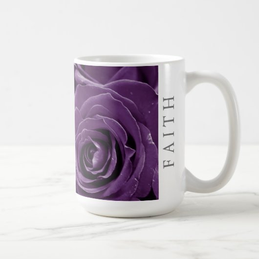 Faith Purple Roses 15oz Classic Mug Koffiemok (Rechts)