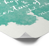 Faith Quote Art, Faith Scripture Art Hebrews 11:1 Poster (Hoek)