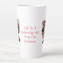 Faith Quote- Girl With Books On Her Head Latte Mok