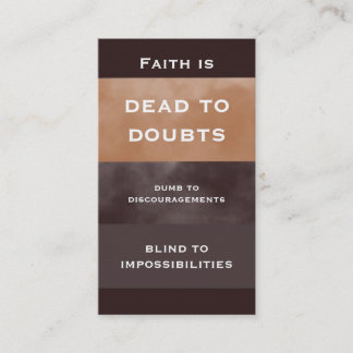 Faith Quote Simple Visitekaartje