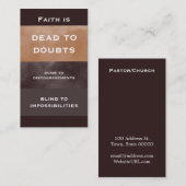 Faith Quote Simple Visitekaartje (Voorkant / Achterkant)