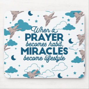 Faith quotes en Bird Pattern Muismat