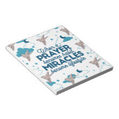 Faith quotes en Bird Pattern Notitieblok (Schuin)