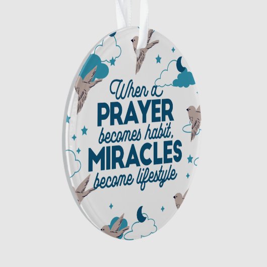 Faith quotes en Bird Pattern Ornament (voorkant)