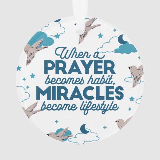 Faith quotes en Bird Pattern Ornament (achterkant)