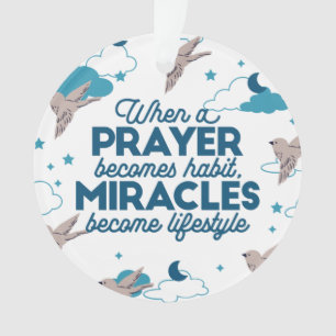 Faith quotes en Bird Pattern Ornament