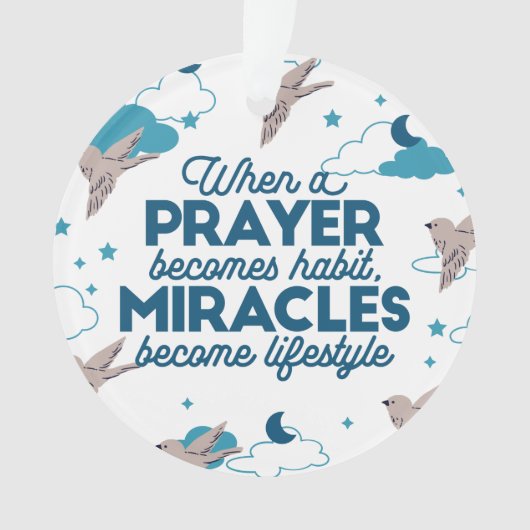 Faith quotes en Bird Pattern Ornament (voorkant)