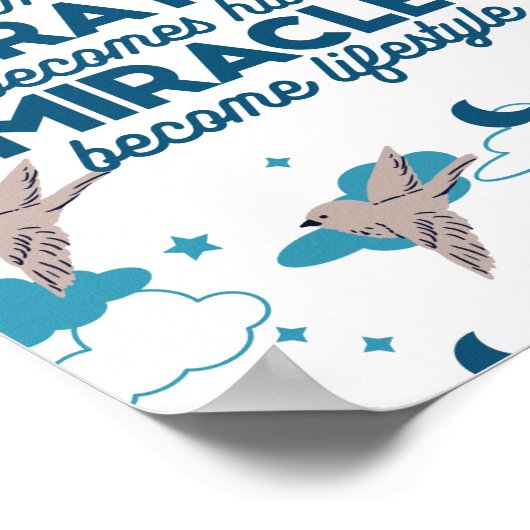 Faith quotes en Bird Pattern Poster (Hoek)