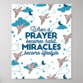 Faith quotes en Bird Pattern Poster (Voorkant)