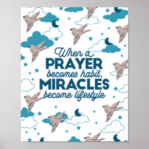 Faith quotes en Bird Pattern Poster
