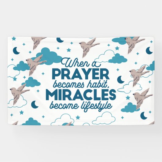 Faith quotes en Bird Pattern Spandoek (Horizontaal)
