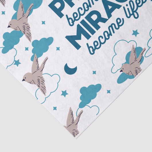 Faith quotes en Bird Pattern Tissuepapier (Detail)