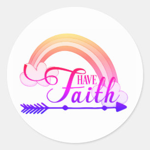 Faith Rainbow Ronde Sticker
