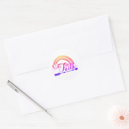 Faith Rainbow Ronde Sticker (Envelop)