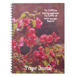 Faith Red Flowers Art Prayer Journal Notitieboek