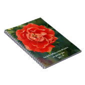 Faith Red Rose Bijbelvers Gebedsdagboek Notitieboek (Rechterzijde)