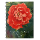 Faith Red Rose Bijbelvers Gebedsdagboek Notitieboek (Voorkant)