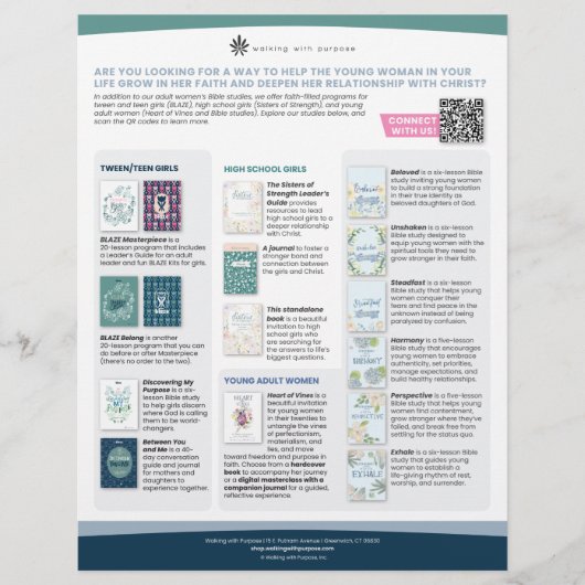 Faith Resources voor meisjes en jonge vrouwen Flye Flyer (Voorkant)