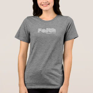 Faith Retro Modern Inspirerend Schriftspreekwoord Tri-Blend Shirt