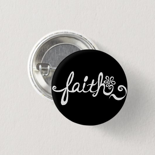 Faith Reverse Ronde Button 3,2 Cm (Voorkant /achterkant)