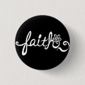 Faith Reverse Ronde Button 3,2 Cm (Voorkant)