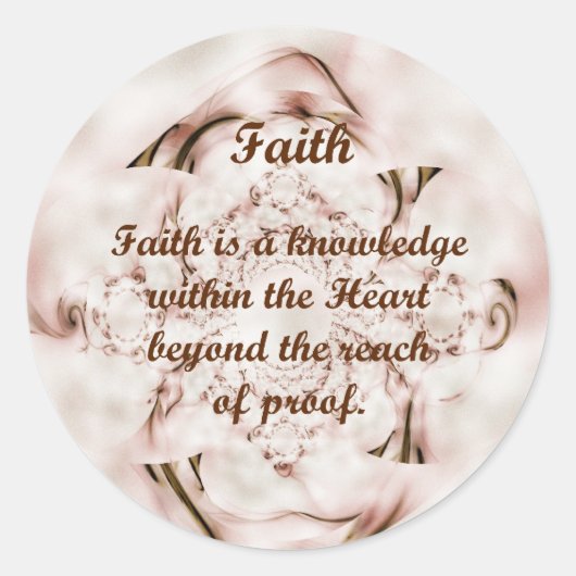 Faith Ronde Sticker (Voorkant)