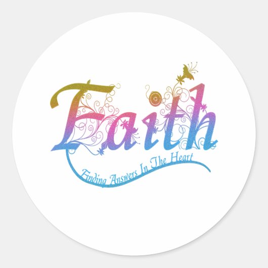 Faith Ronde Sticker (Voorkant)