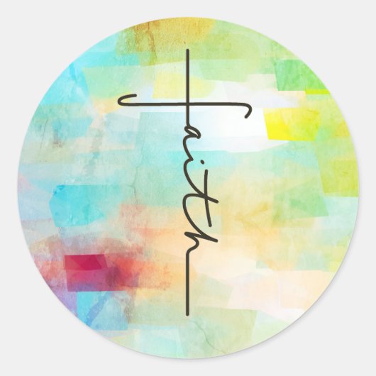 Faith Ronde Sticker (Voorkant)