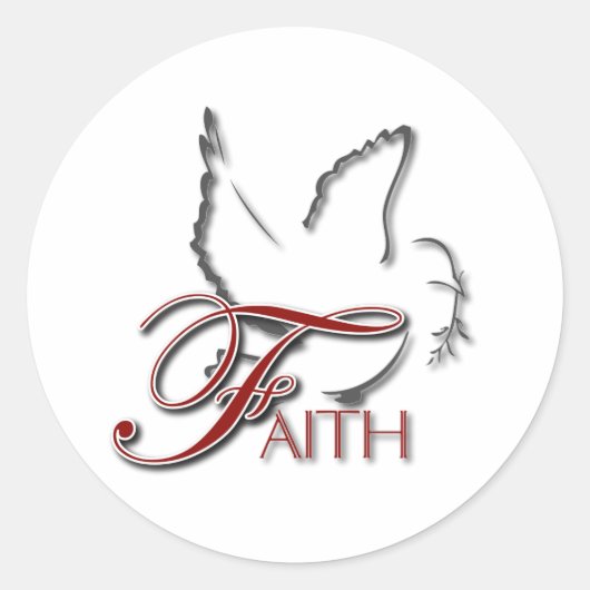 Faith Ronde Sticker (Voorkant)