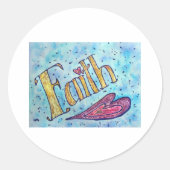 Faith Ronde Sticker (Voorkant)