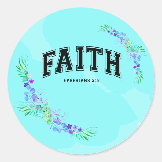 Faith Ronde Sticker (Voorkant)